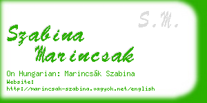 szabina marincsak business card